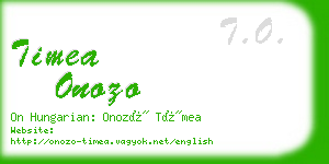 timea onozo business card